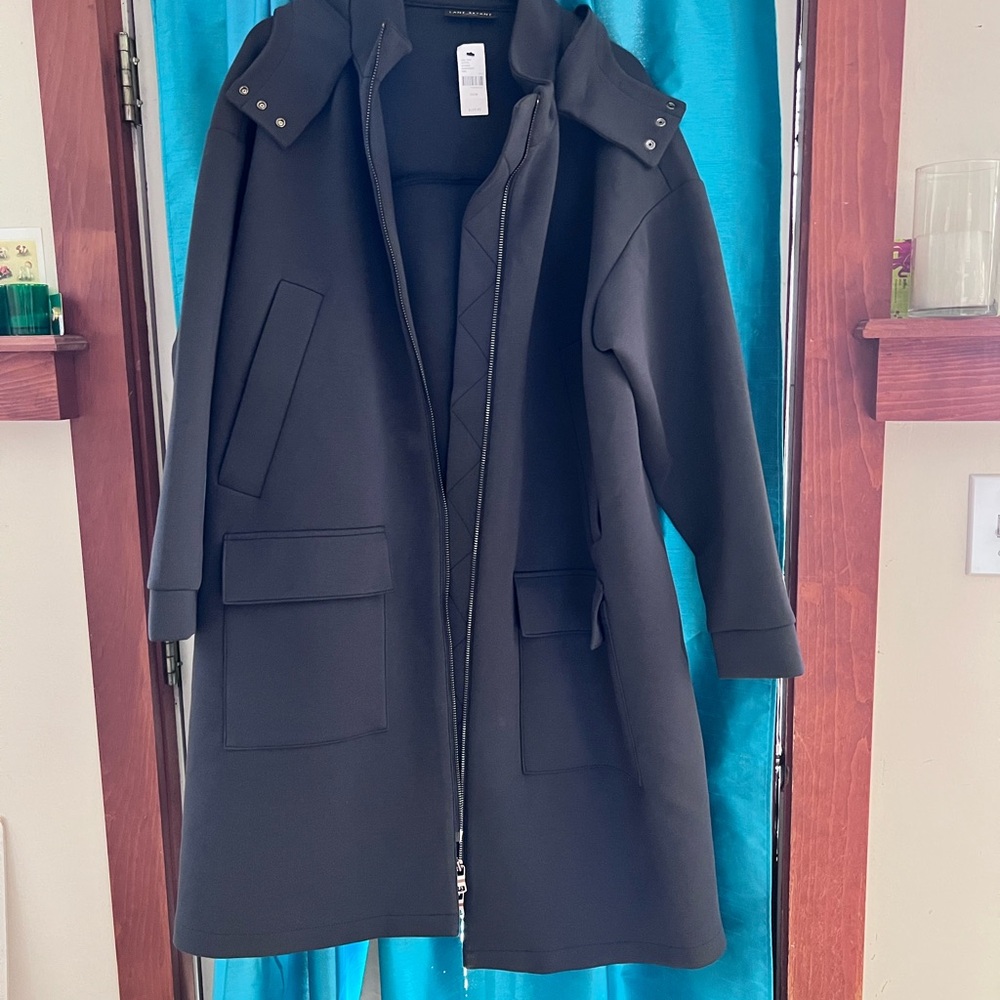 Women's Navy Blue Hooded Coat